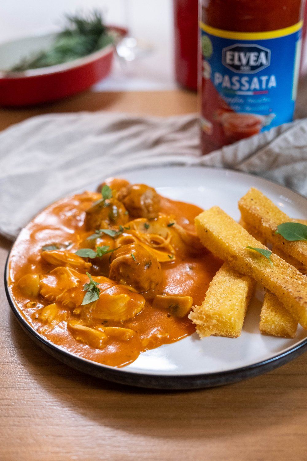 Italiaanse vol-au-vent met polentafrietjes