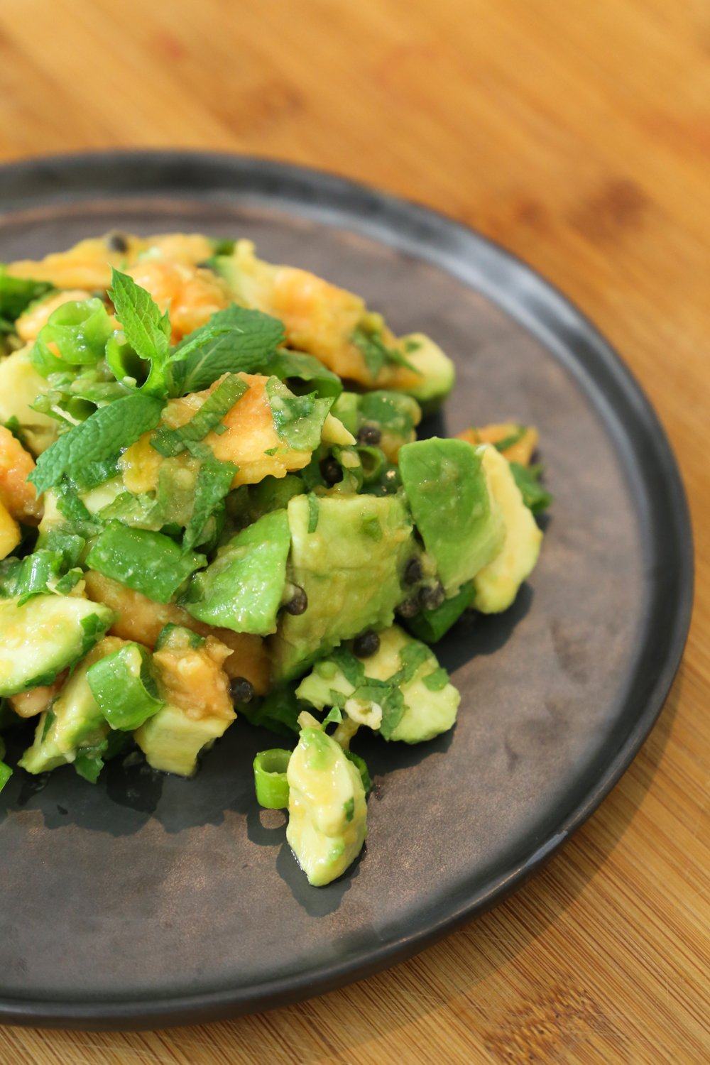 Papaya salade met munt