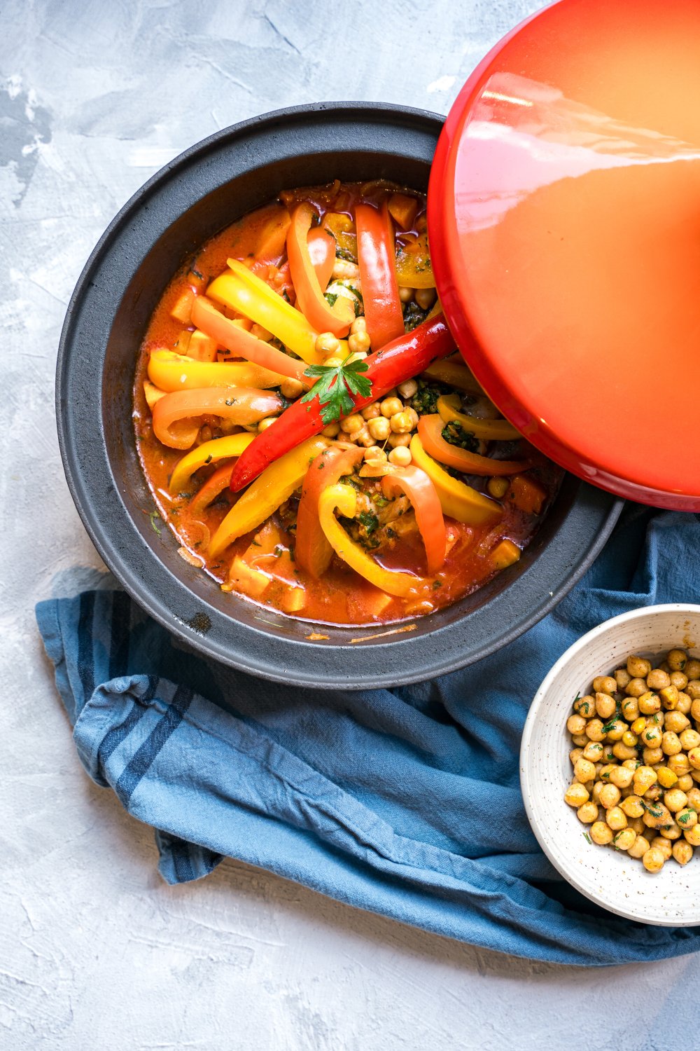 Tajine met kabeljauw en zoete aardappel