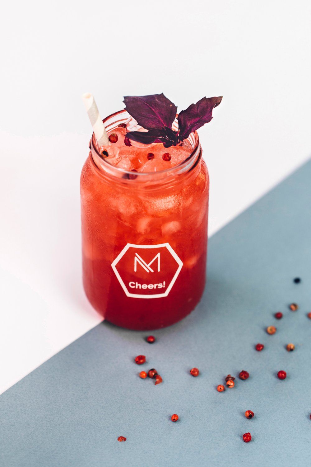 Red basil mocktail