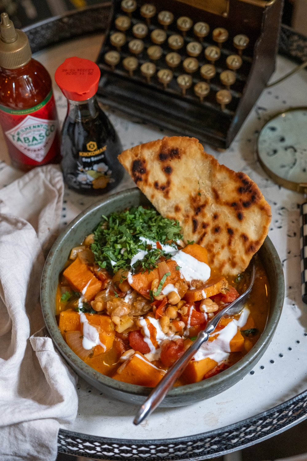 Marokkaans stoofpotje met naanbrood