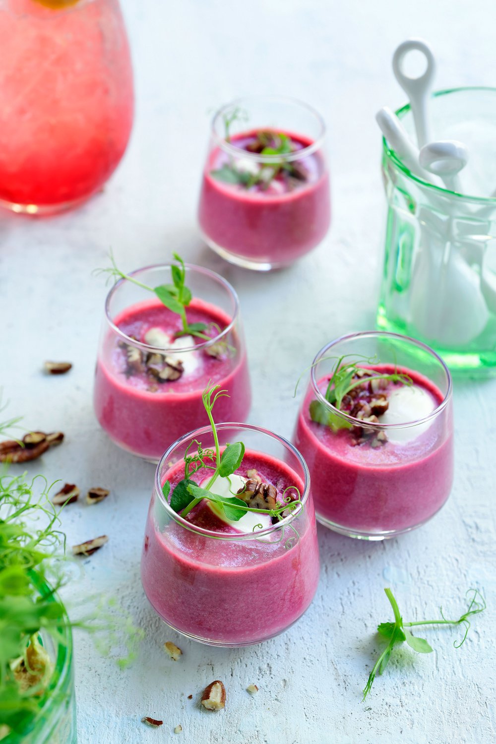 Mousse van rode biet en geitenkaas