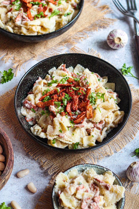 Gezonde pasta carbonara