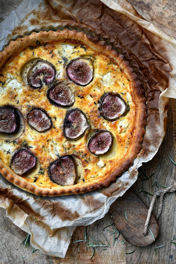 Quiche met vijgen en geitenkaas