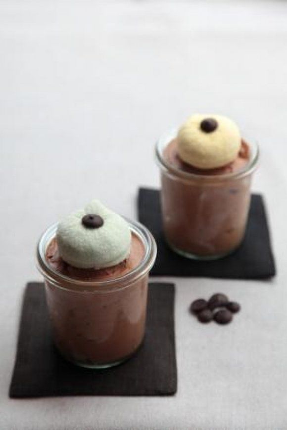 Mousse van bittere chocolade