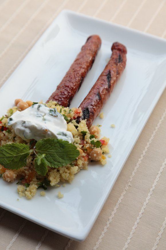 Tabouleh met merguez worstjes