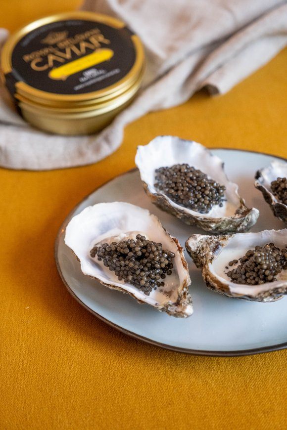 Oesters met kaviaar en vodka