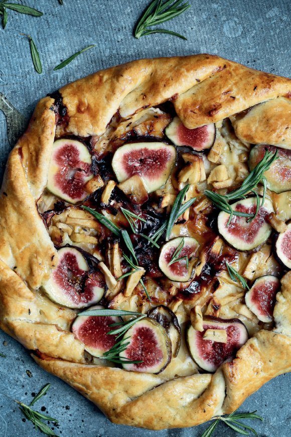 Hartige galette met camembert en vijgen