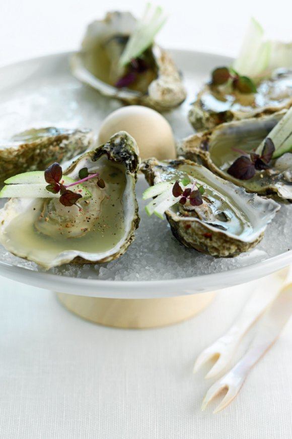 Oesters met gelei van Granny Smith