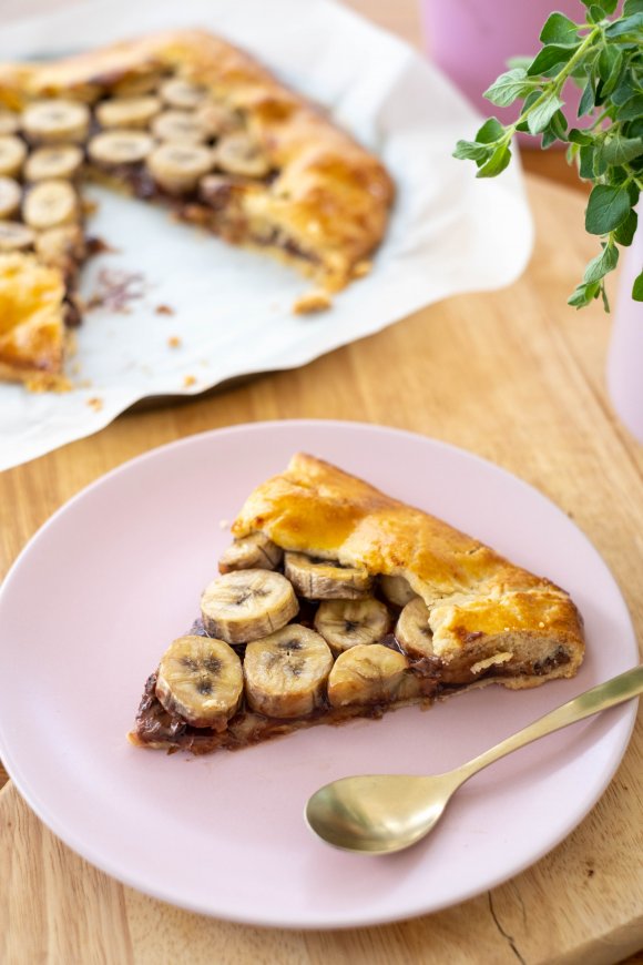 Galette met banaan en chocolade