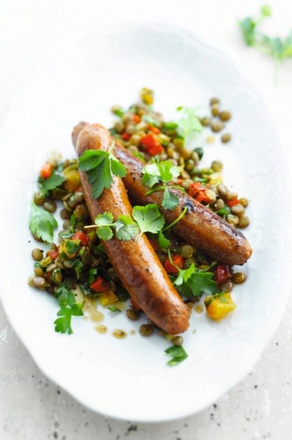 Merguez met linzen en abrikozen