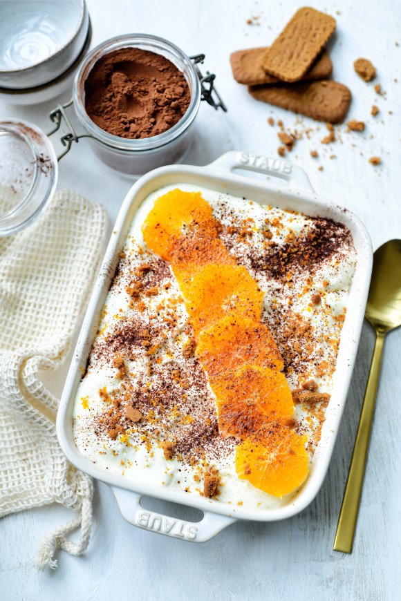 Tiramisu met speculaas en mandarijntjes