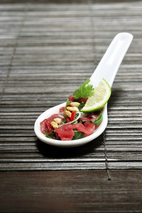 Vietnamese carpaccio van rundsvlees