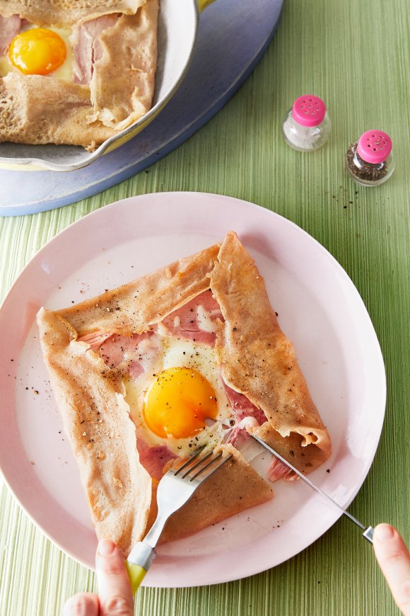 Glutenvrije Bretonse ham-kaas galettes