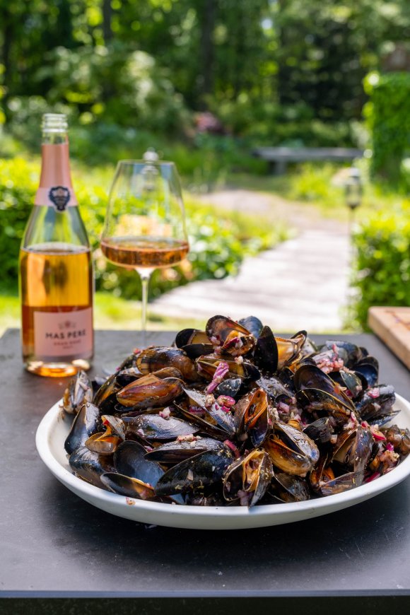 Provençaalse mosselen op de barbecue