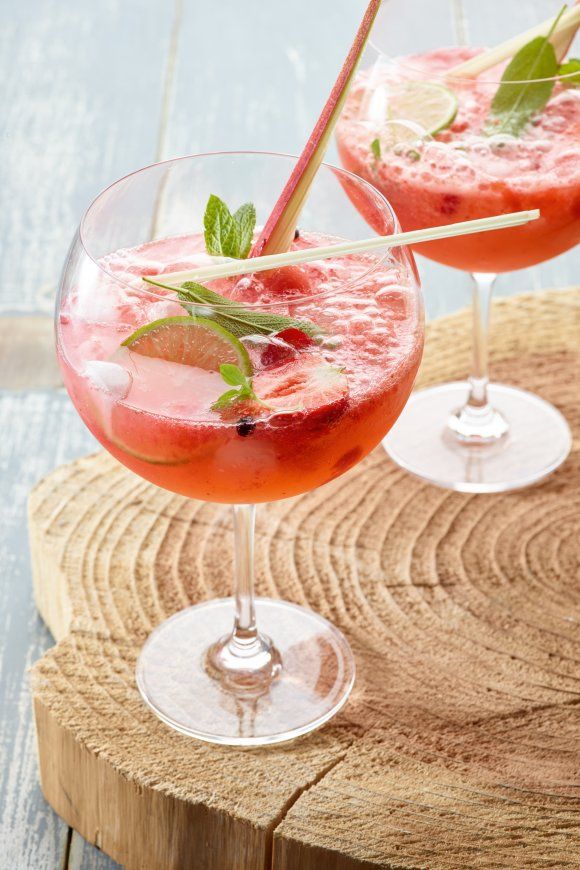 Gin-tonic met aardbeien