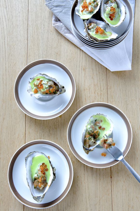 Tartaar van oesters met zalm