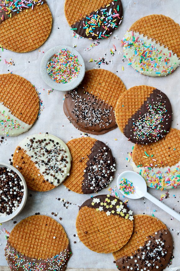 Gepimpte stroopwafels met chocolade