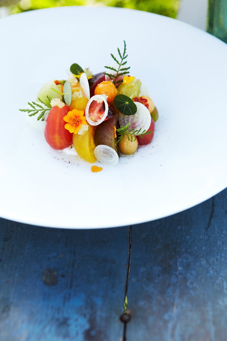 Recept "Eenvoudige tomatensalade" njam!