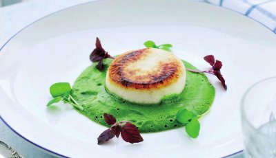 Gebakken raap met waterkers en shiso