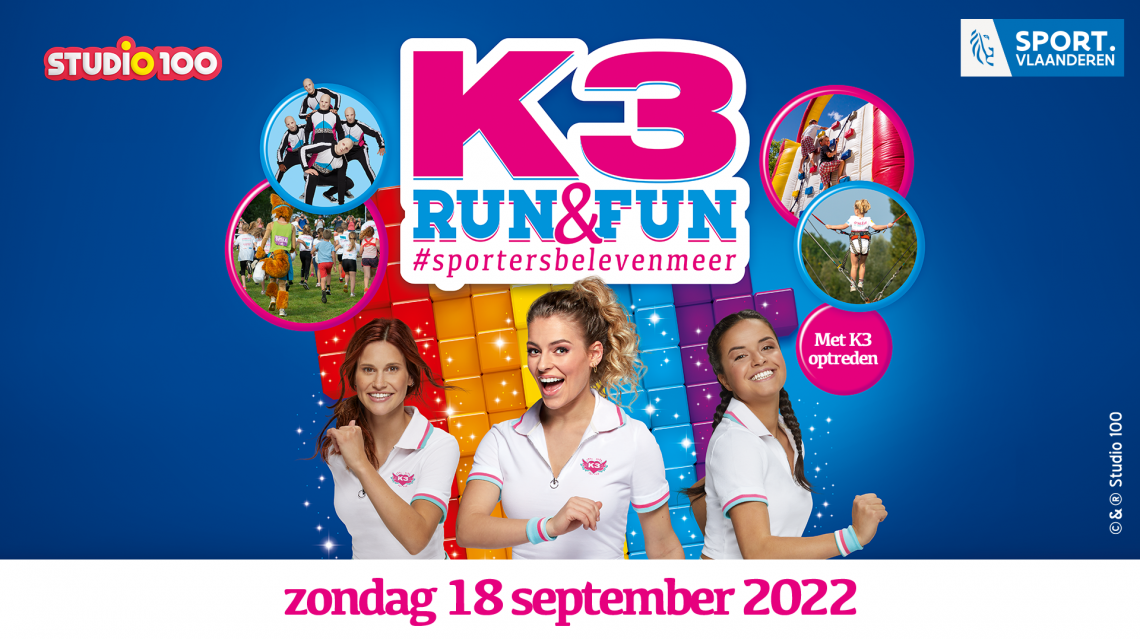 ‘K3 RUN&FUN’ van Sport Vlaanderen en Studio 100